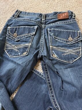 BKE Aiden Blue Denim Jeans with Contrast Stitching